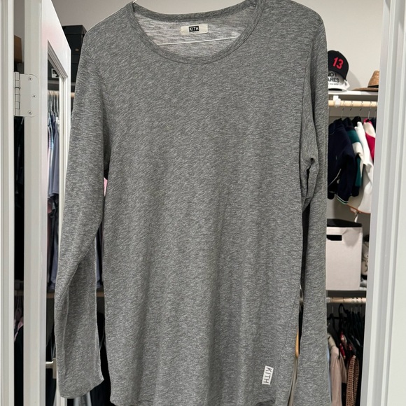 KITH Classics Long Sleeve LaGuardia Tee - Heather Grey - L - Picture 1 of 4